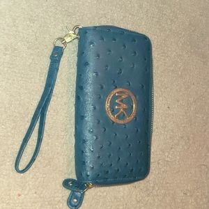 Mk wristlet Navy blue